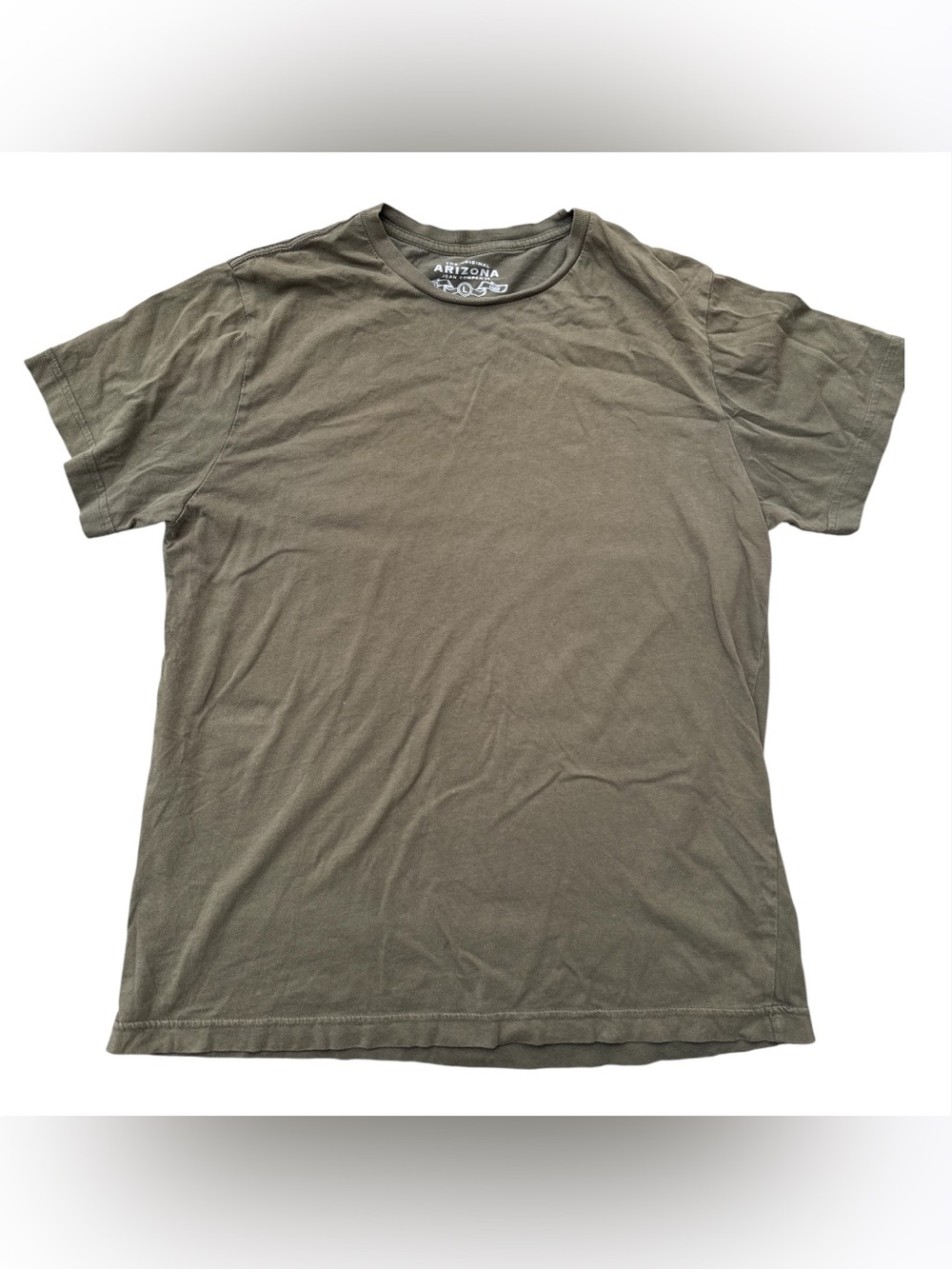 Arizona Jean Company Olive Green Scoop Neck T Shirt Short Sleeve Women’s L